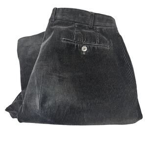 Hiltl Corduroy Pants Mens 35 (35x34 ACTUAL) Black Ultimate Trouser Preppy
